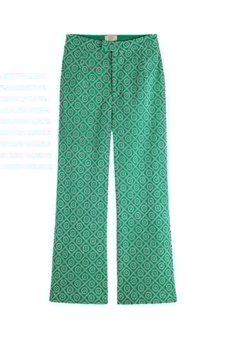 Pantalon straight en broderie anglaise - Vert clair