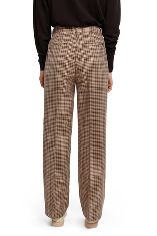 Pantalon wide legs taille haute - Marron