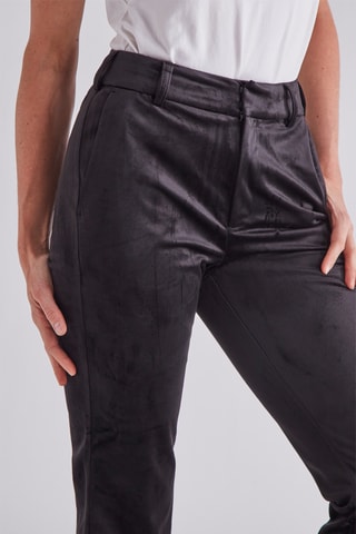 Pantalon flare en velours taille haute - Noir