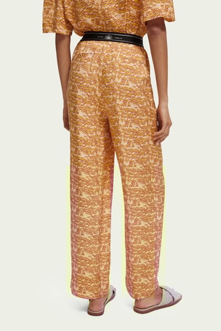 Pantalon wide legs - Rouge et vert