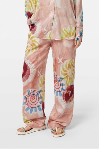 Pantalon wide legs - Rose
