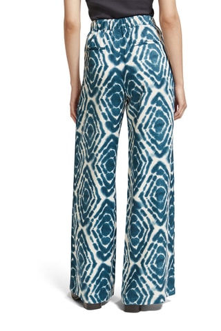 Pantalon wide legs - Blanc et bleu