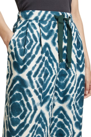 Pantalon wide legs - Blanc et bleu