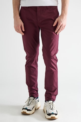 Chino en coton biologique - Bordeaux