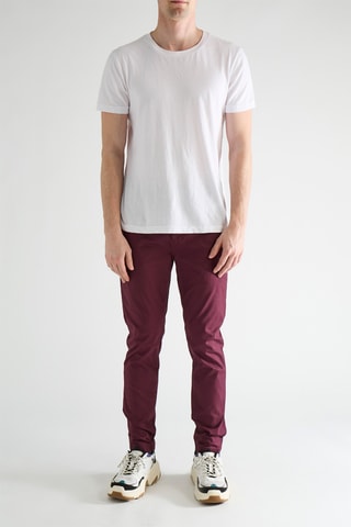 Chino en coton biologique - Bordeaux