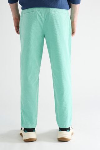 Pantalon en velours et coton biologique - Turquoise