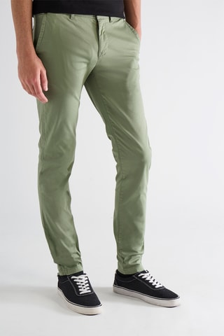 Chino en coton biologique - Vert clair