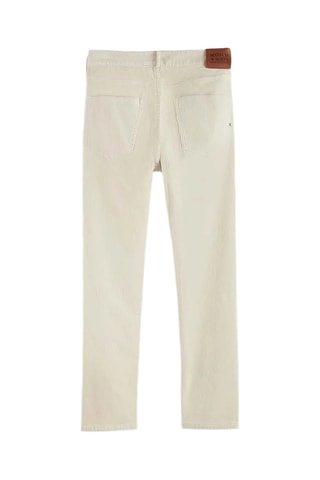 Pantalon slim en velours - Ecru