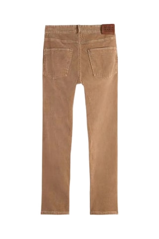 Pantalon slim en velours - Marron