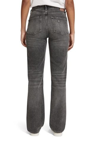 Jean droit taille haute - Gris