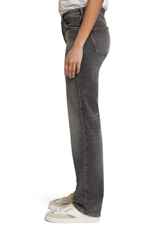 Jean droit taille haute - Gris