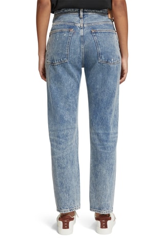 Jean boyfriend en coton biologique - Bleu