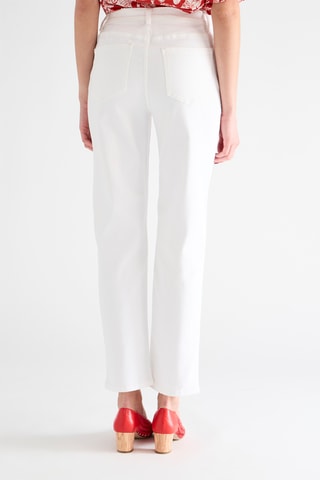 Jean taille haute droit - Blanc