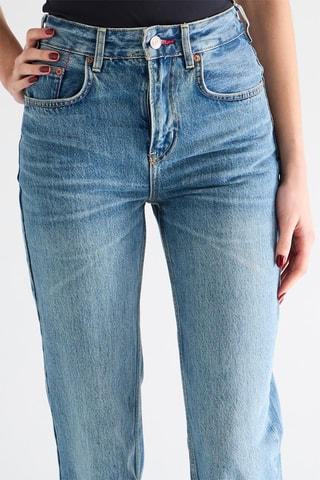 Jean bootcut en coton biologique - Ciel