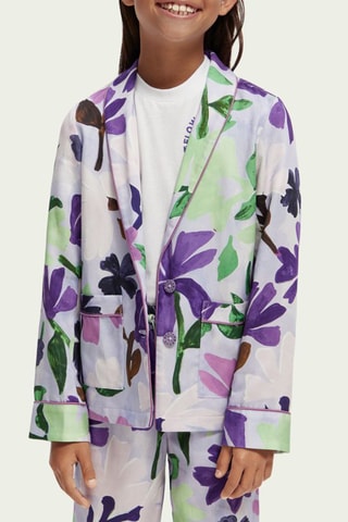 Veste - Ecru et violet