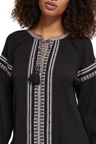 Blouse en coton biologique - Noir