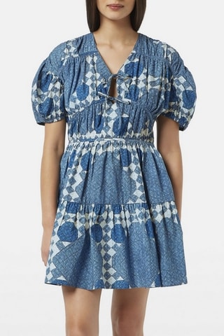 Robe volantée - Bleu