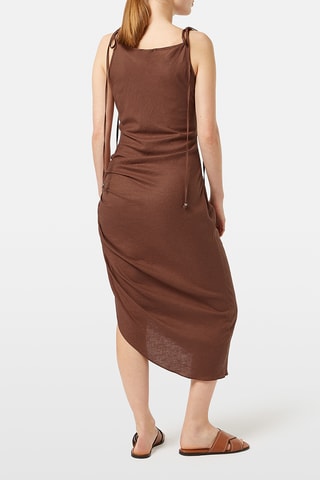 Robe droite en lin - Marron