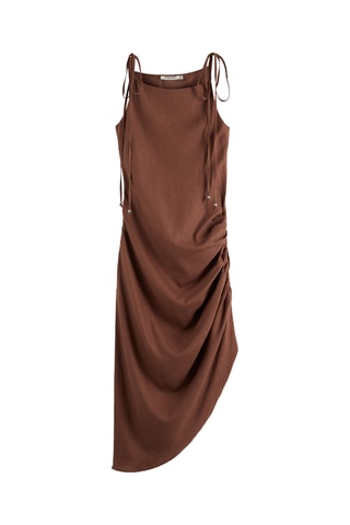 Robe droite en lin - Marron