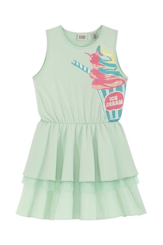 Robe volantée - Vert clair