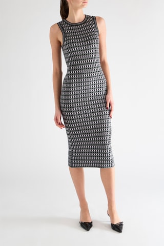 Robe fourreau sans manches - Gris