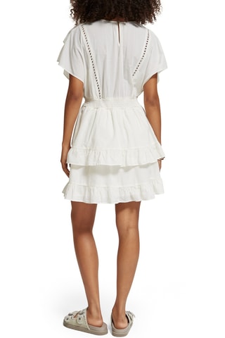 Robe volantée en coton biologique - Ecru