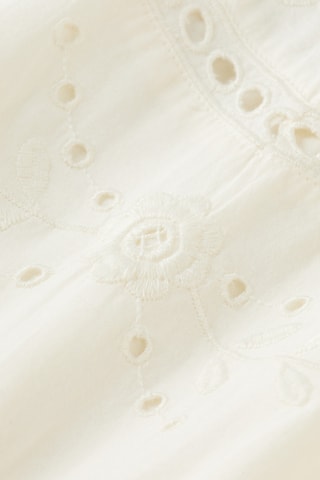 Robe volantée en coton biologique - Ecru