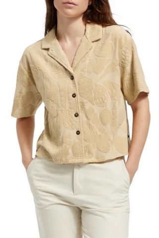 Chemisier en coton biologique - Beige