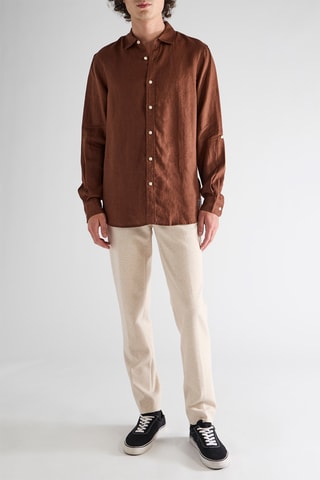 Chemise en lin - Marron