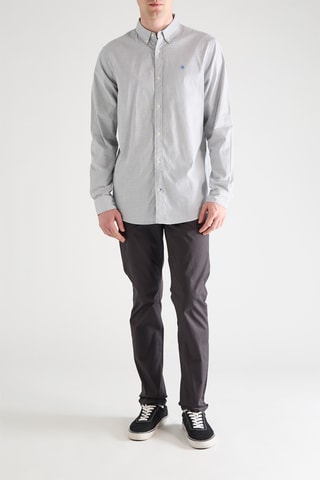 Chemise en coton biologique - Gris et blanc