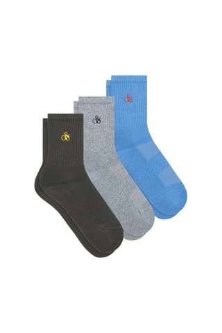 3 paires de chaussettes en coton biologique - Gris