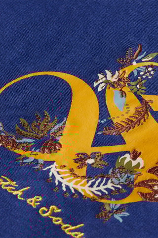 Sweat relaxed à capuche - Bleu