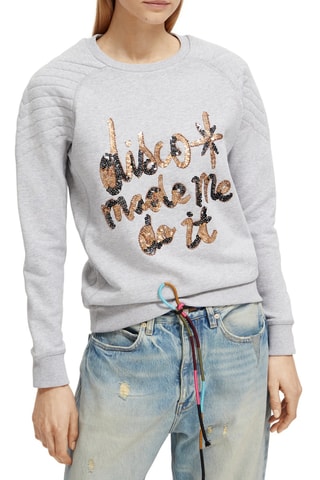 Sweat en coton biologique - Gris chiné