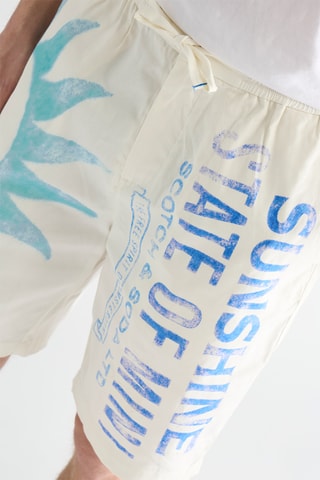 Short en coton biologique - Ecru