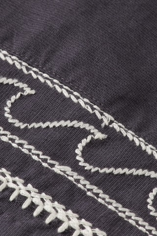 Short en lin taille haute - Noir