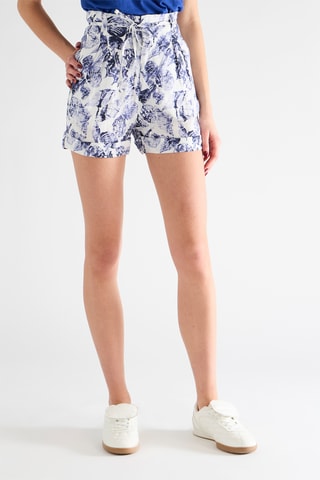 Short en lin - Blanc