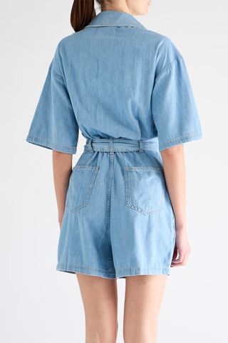 Combishort en jean - Ciel