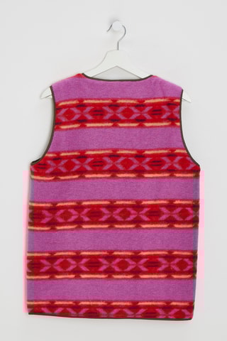 Gilet sans manches et parka à capuche en laine - Rose et kaki