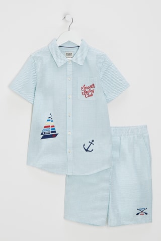 Chemise et short - Bleu clair