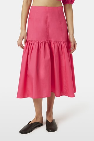 Jupe midi taille haute - Rose