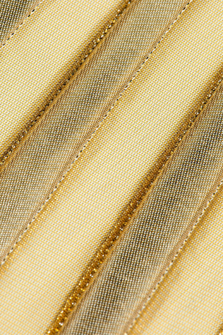 Jupe plissée taille haute - Doré