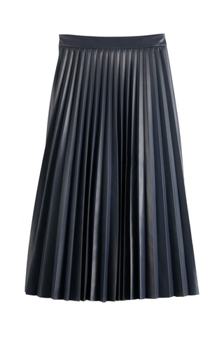 Jupe plissée taille haute - Gris