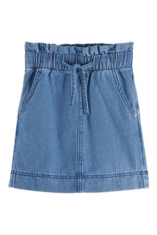 Jupe en jean taille haute - Bleu