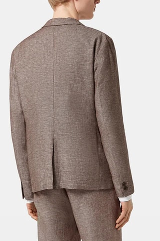 Blazer en lin - Marron chiné