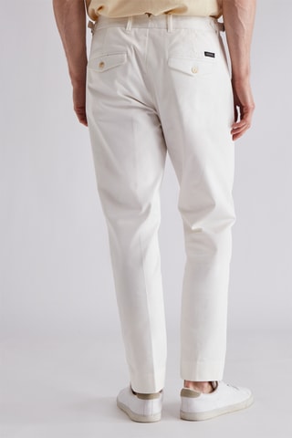Pantalon en coton biologique - Ecru
