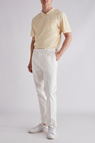 Pantalon en coton biologique - Ecru