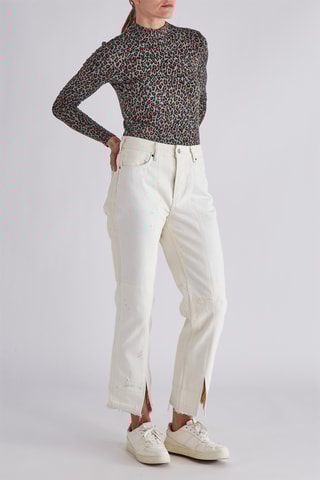 Jean taille haute - Blanc