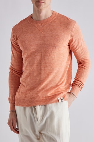 Pull en lin - Orange chiné