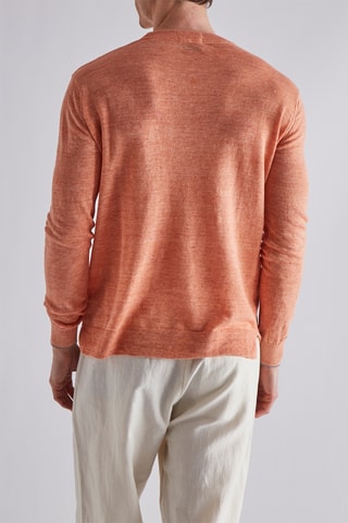 Pull en lin - Orange chiné