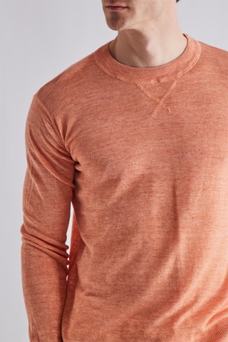 Pull en lin - Orange chiné
